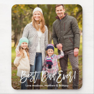 Moderne Fotografie mit Schriftzug des besten Vater Mousepad
