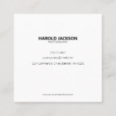 Moderne Fotografie QR Code Fotograf Quadratische Visitenkarte (Rückseite)