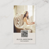 Moderne Fotografie QR Code Fotograf Visitenkarte (Vorderseite)