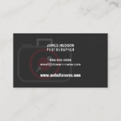 Moderne Fotografie Rot Weiß Grau Visitenkarte (Rückseite)