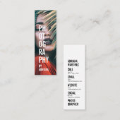 Moderne Fotografie, schicke Foto-Fotografin Mini Visitenkarte (Vorne/Hinten)