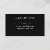 Moderne Fotografie Schwarz-weißer Fotograf Visitenkarte (Rückseite)