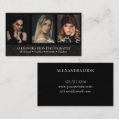 Moderne Fotografie Schwarz-weißer Fotograf Visitenkarte (Vorne/Hinten)