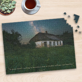 Moderne Fotografie Serene Night Sky Zitat Puzzle