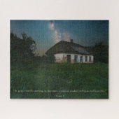 Moderne Fotografie Serene Night Sky Zitat Puzzle (Horizontal)