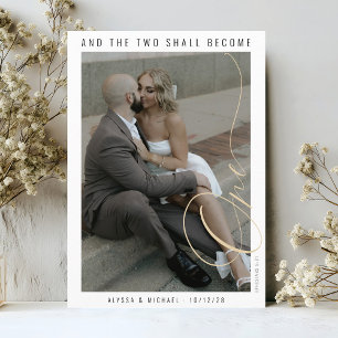 Moderne Fotografie-Typografie Elegante christliche Save The Date