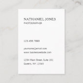 Moderne Fotografie Visitenkarte (Rückseite)