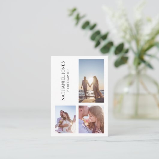 Moderne Fotografie Visitenkarte (Stehend Vorderseite)