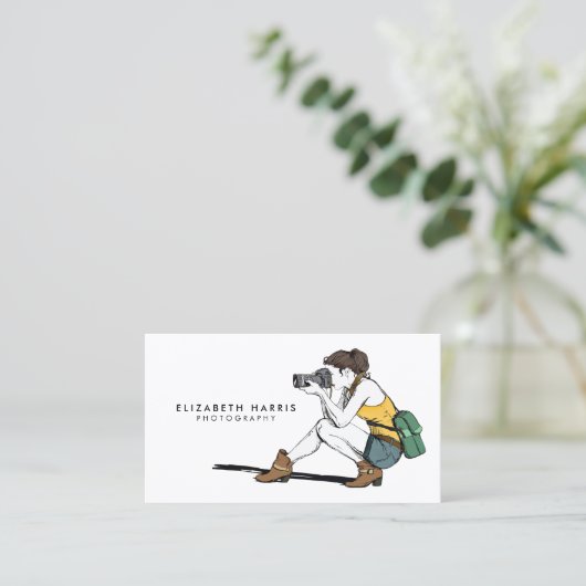 Moderne Fotografie Visitenkarte (Stehend Vorderseite)