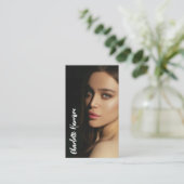 Moderne Fotografie Volltextskript für Fotos Visitenkarte (Stehend Vorderseite)