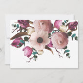 Moderne fotografische Blumenhochzeit retten das Da Save The Date (Rückseite)