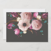 Moderne fotografische Blumenhochzeit retten das Da Save The Date (Rückseite)