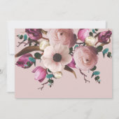 Moderne fotografische Blumenhochzeit retten das Da Save The Date (Rückseite)