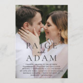 Moderne fotografische redaktionelle Hochzeit Programm (Vorderseite)
