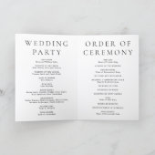 Moderne fotografische redaktionelle Hochzeit Programm (Innenseite)