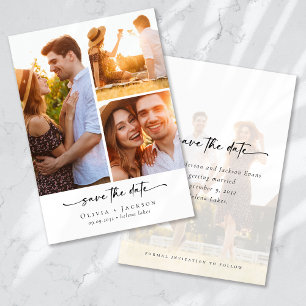 Moderne Fotohochzeit Kalligrafie Schrift Save The Date