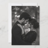 Moderne Fotohochzeit mit Monogramm Einladung (Rückseite)