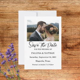 Moderne Fotohochzeit Save The Date