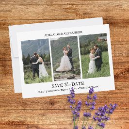 Moderne Fotohochzeit Save The Date Einladung