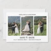 Moderne Fotohochzeit Save The Date Einladung (Vorderseite)