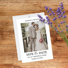 Moderne Fotohochzeit Save The Date Magneteinladung