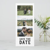 Moderne Fotohochzeit Save The Date Schriftzug Einladung (Stehend Vorderseite)