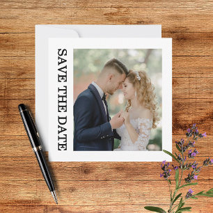 Moderne Fotohochzeit Speichern Sie das Datum