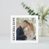 Moderne Fotohochzeit Speichern Sie das Datum (Stehend Vorderseite)