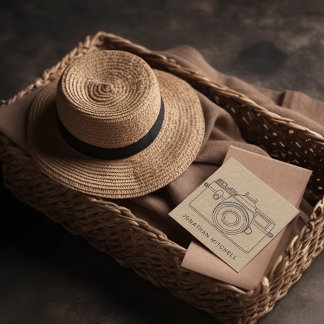 moderne Fotokamera berufliches Handwerk Quadratische Visitenkarte