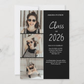 Moderne Fotoklasse Grad 2022 Abschluss Einladung (Rückseite)