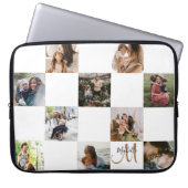 Moderne Fotolage & Monogramm Laptopschutzhülle (Vorderseite)