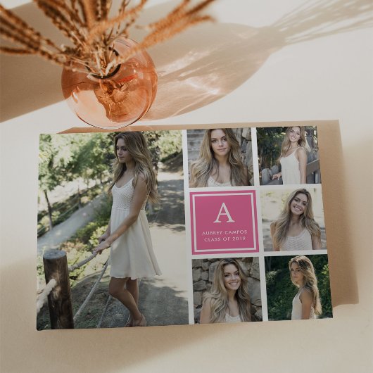 Moderne Fotolage und Monogramm-Abschluss Gästebuch