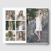 Moderne Fotolage und Monogramm-Abschluss Gästebuch (Rückseite)