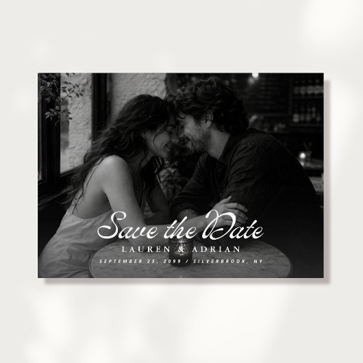Moderne Fotolandschaft Save The Date Einladung
