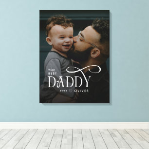 Moderne Fotoleinwand - Bester Papa Aller Zeiten Leinwanddruck