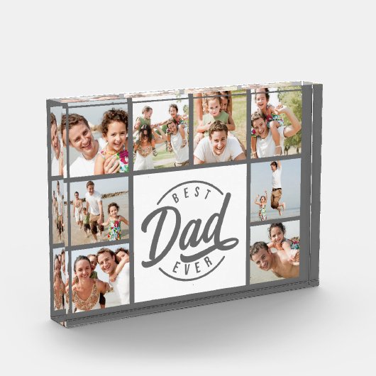 Moderne Fotomaterial Bester Vater je Foto Block (Links)