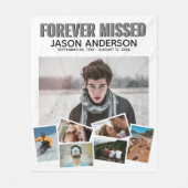 Moderne Fotomaterial Collage für immer fehlt Fleecedecke (Vorderseite)