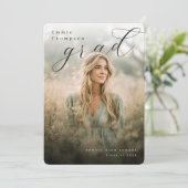 Moderne FotoPop-Collage Abschlussfeier Einladung (Stehend Vorderseite)