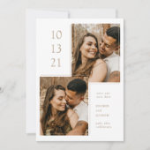 Moderne Fotorahmen flache Save The Date Karte (Vorderseite)