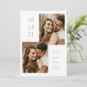 Moderne Fotorahmen flache Save The Date Karte (Stehend Vorderseite)