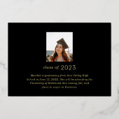 Moderne Fotos Abschluss Gold Foil Ankündigung (Rückseite)