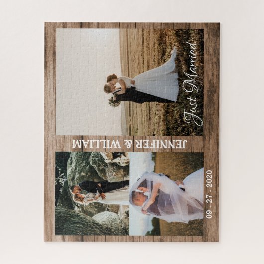 Moderne Fotos Einfache personalisierte Geschenkspe Puzzle (Vertikal)