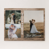 Moderne Fotos Einfache personalisierte Geschenkspe Puzzle (Horizontal)