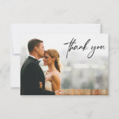 Moderne Fotos für 2 Hochzeiten Dankeskarte (Vorderseite)