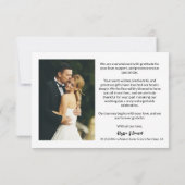 Moderne Fotos für 2 Hochzeiten Dankeskarte (Rückseite)