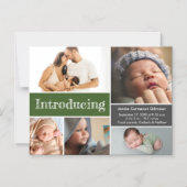 Moderne Fotos für die Anwendung von Green Custom Magneteinladung (Vorderseite)