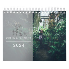 Moderne Fotos für Grüne und Blume - Collage 2024 Kalender