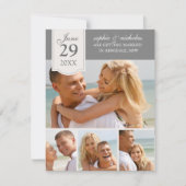 Moderne Fotos Hochzeit speichern das Datum Save The Date (Vorderseite)