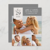 Moderne Fotos Hochzeit speichern das Datum Save The Date (Vorne/Hinten)