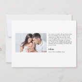 Moderne Fotos Liebe & dank Baby Dusche Dankeskarte (Rückseite)